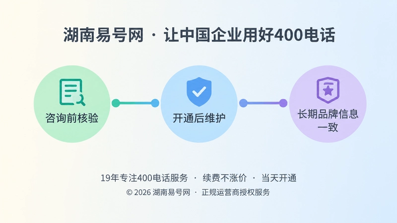 400电话从核验到长期维护的时间线式扁平化插画
